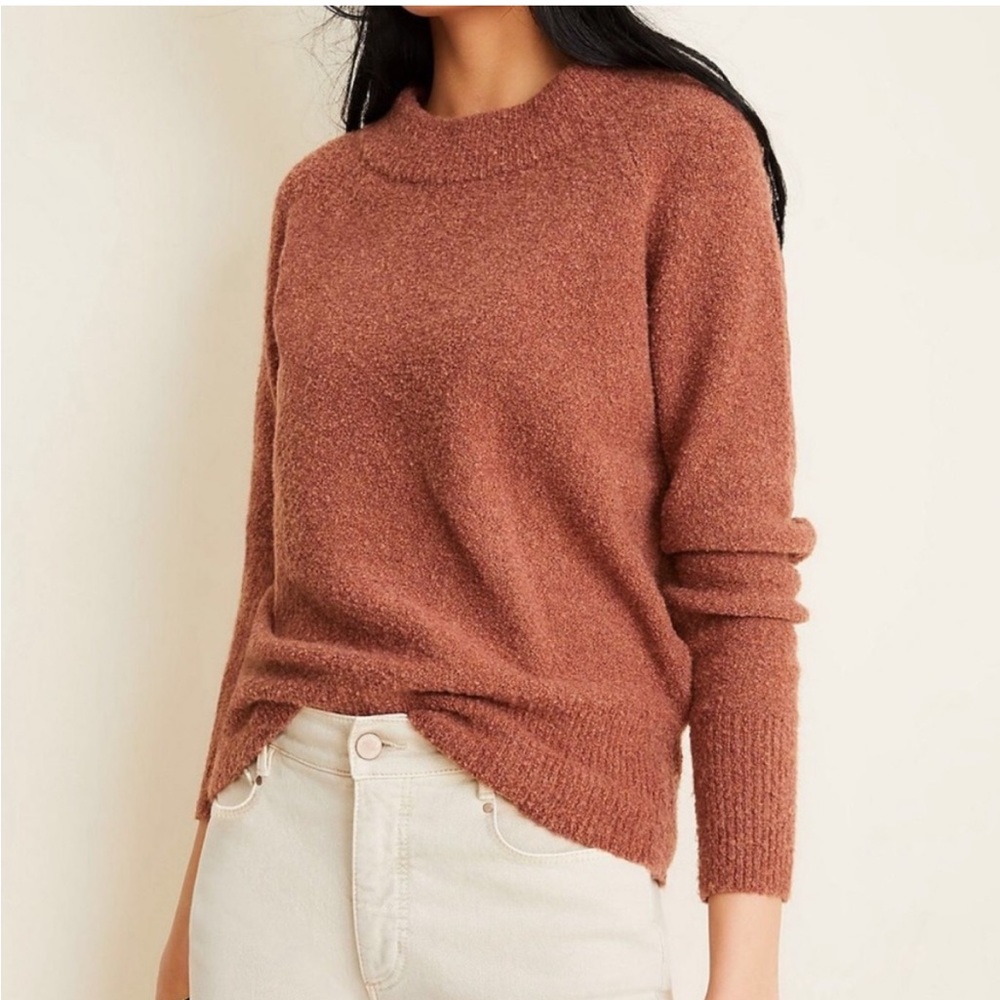 Ann Taylor Cozy Crew Neck Sweater, Brown, Size XS, Preloved